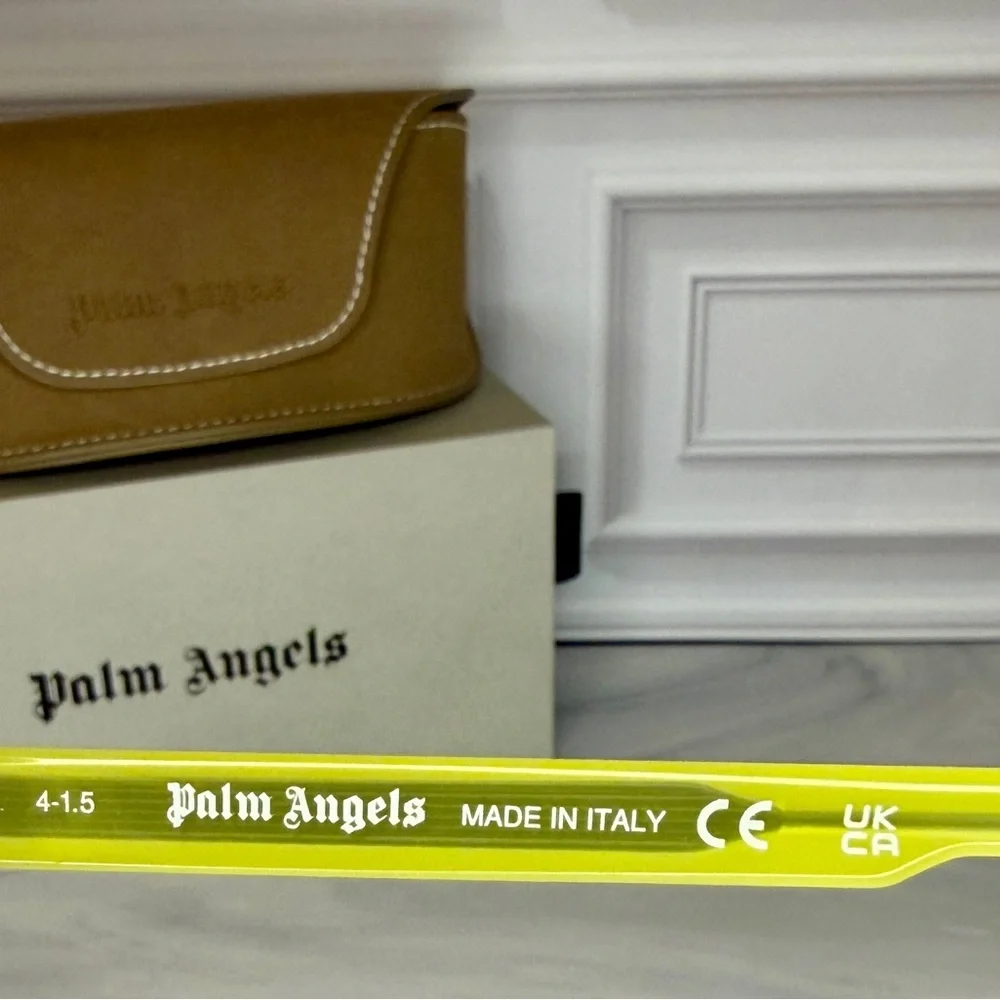 Palm Angels Neon Yellow Shield Sunglasses | Brand New | Full Inclusion